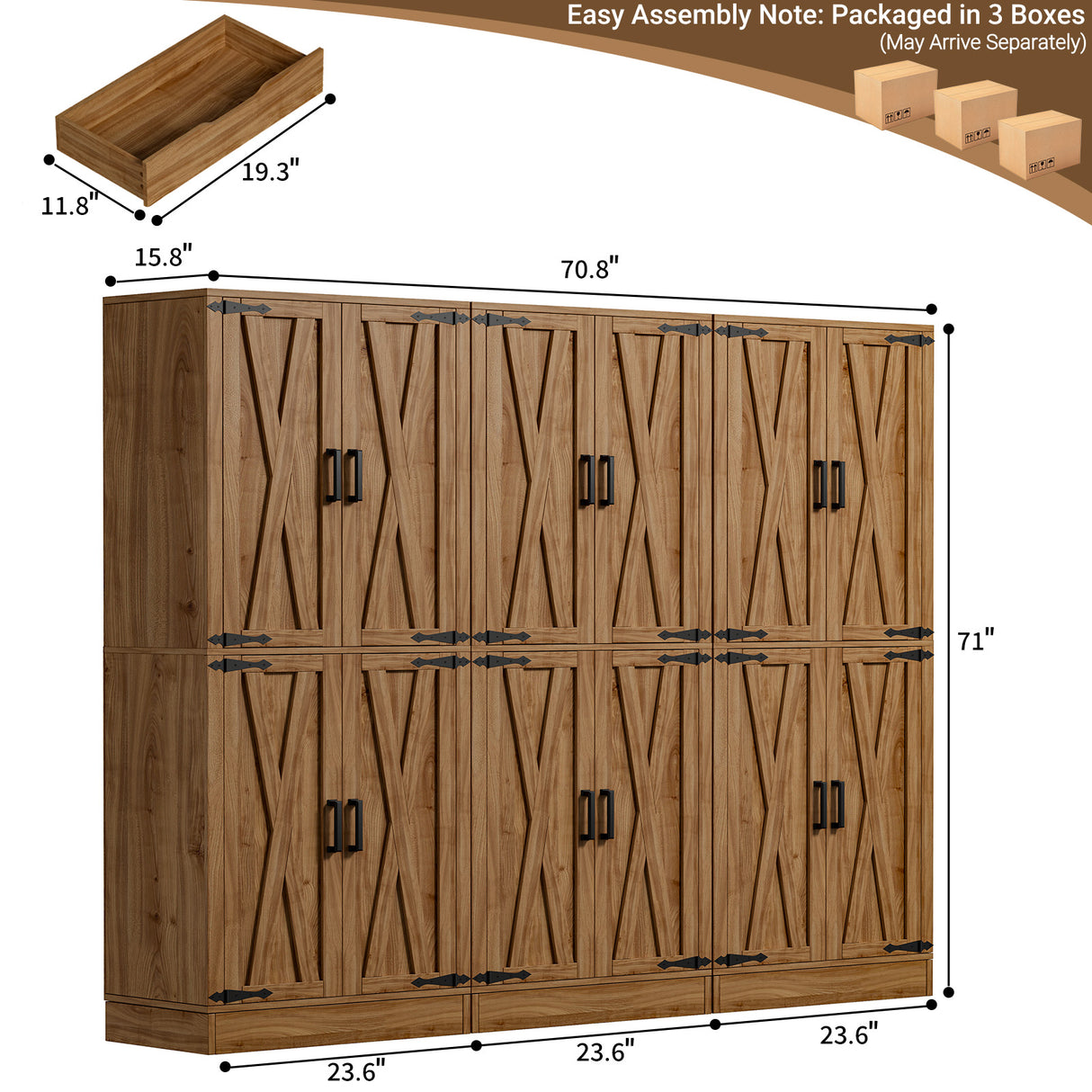 Kitchen Pantry Storage Cabinet, Freestanding Organizer