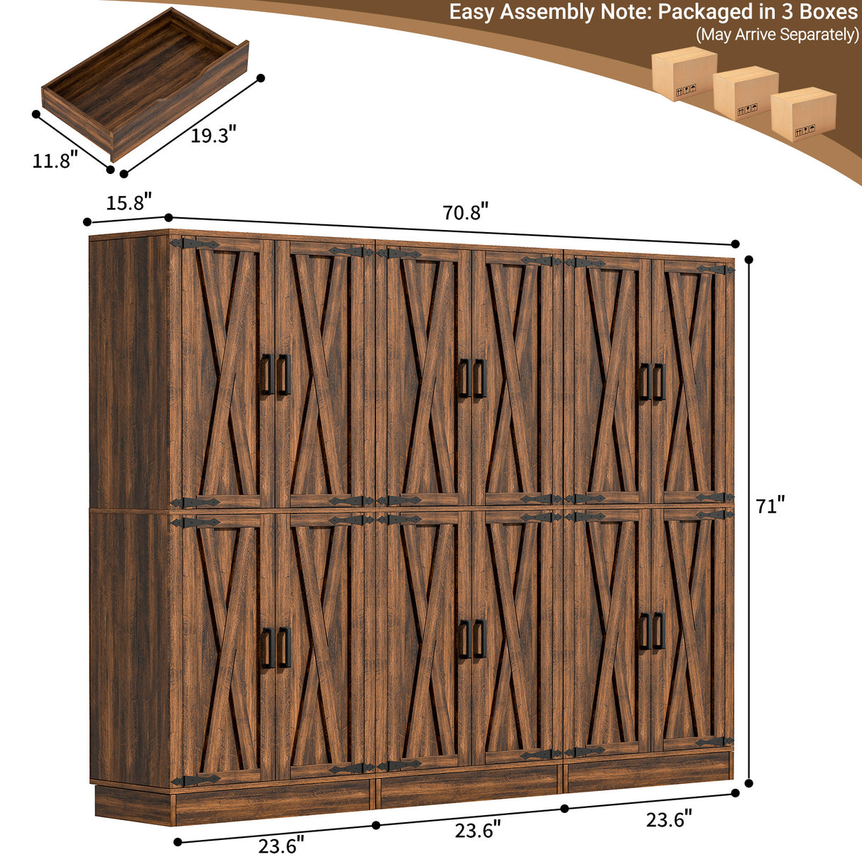 Kitchen Pantry Storage Cabinet, Freestanding Organizer