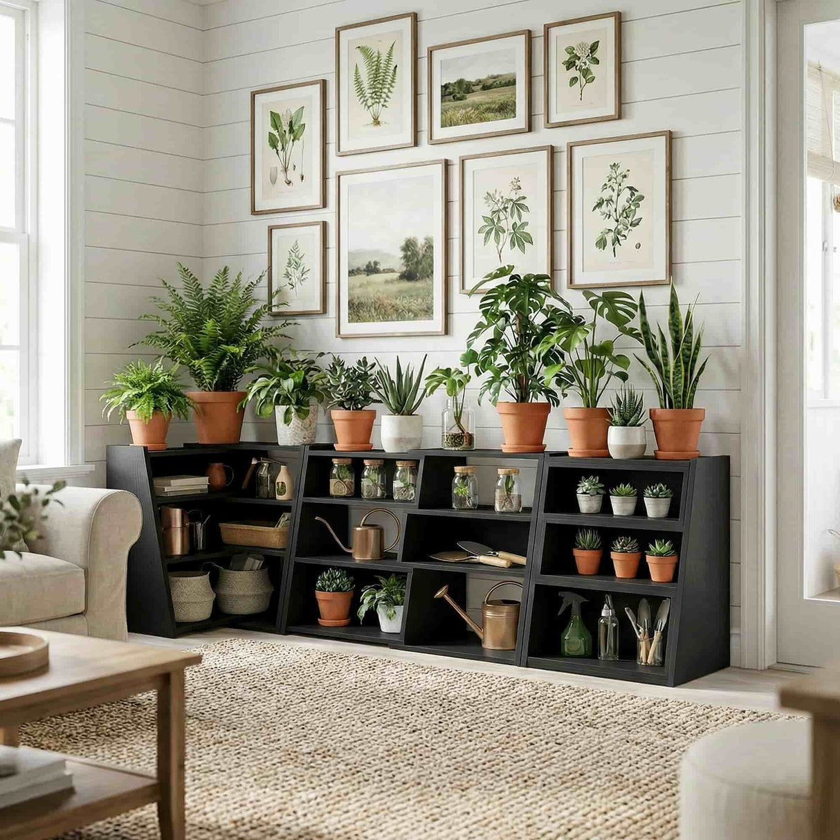 Extendable Ladder Bookshelf, Adjustable & L-Shaped Corner Bookcase, for Living Room, Bedroom & Office