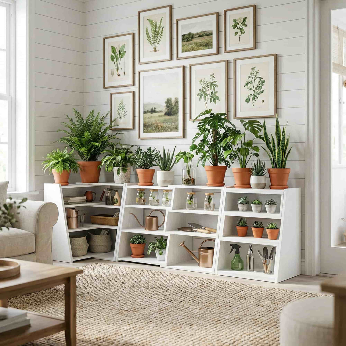Extendable Ladder Bookshelf, Adjustable & L-Shaped Corner Bookcase, for Living Room, Bedroom & Office