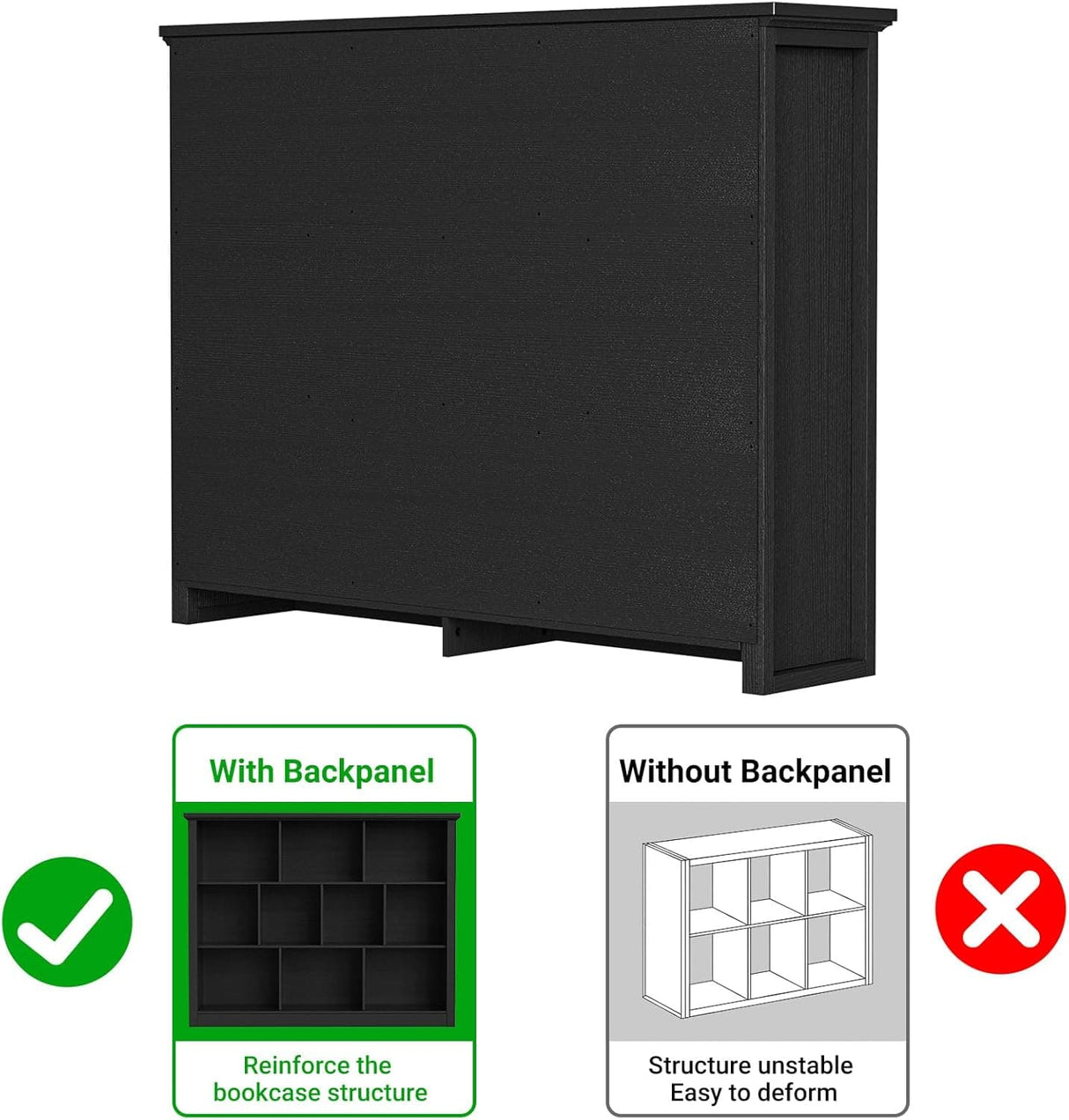 10-Cube Storage Bookcase, Modern Cube Storage Shelf Organizer, Wooden Bookshelf for Living Room, Bedroom, TV Stand & Entryway