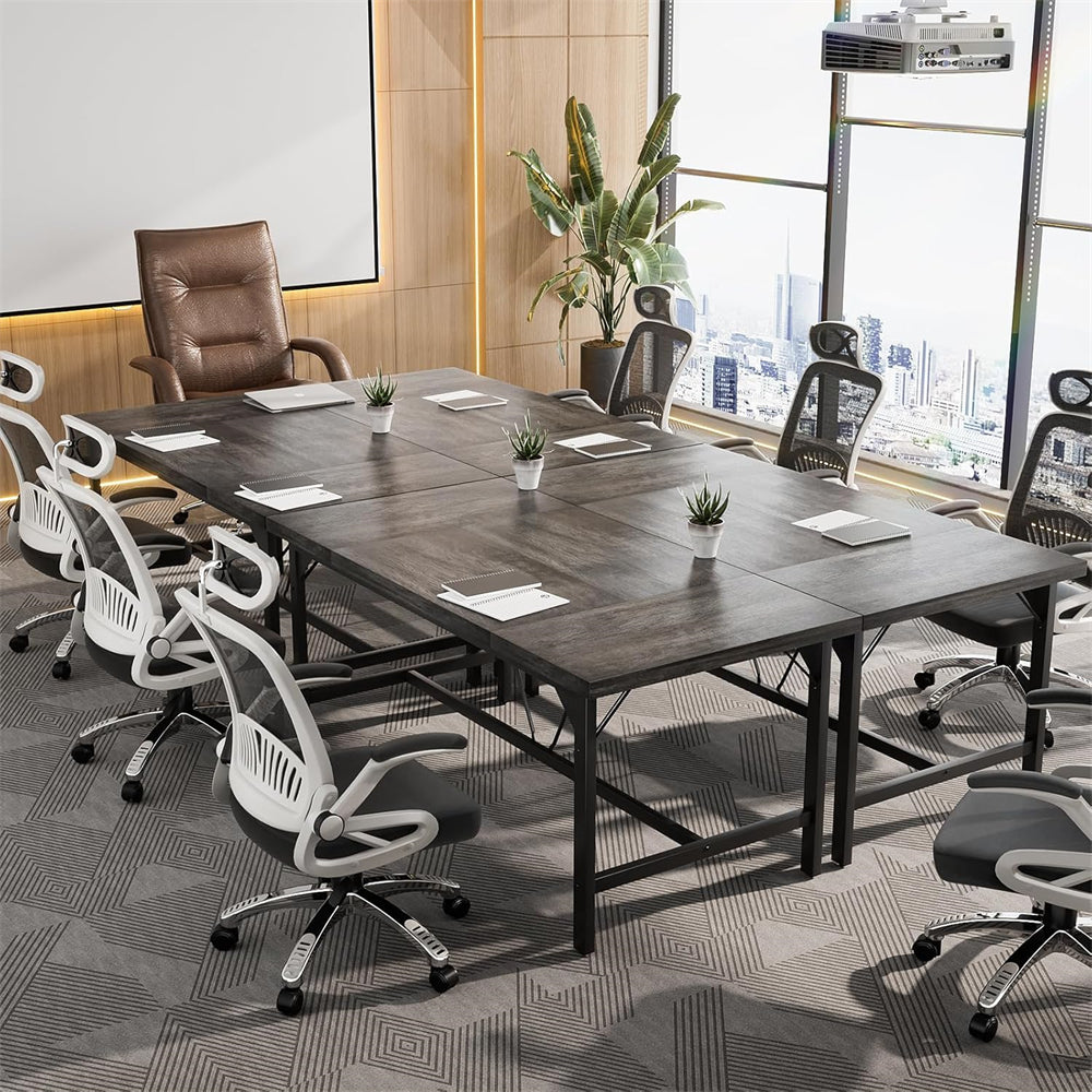 63 Inch Computer Desk, Large Rectangular Sturdy Office Desk, Premium 2 Person Long Desk