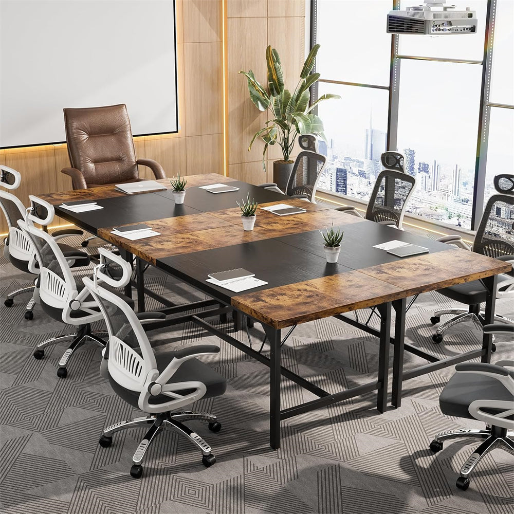 63 Inch Computer Desk, Large Rectangular Sturdy Office Desk, Premium 2 Person Long Desk