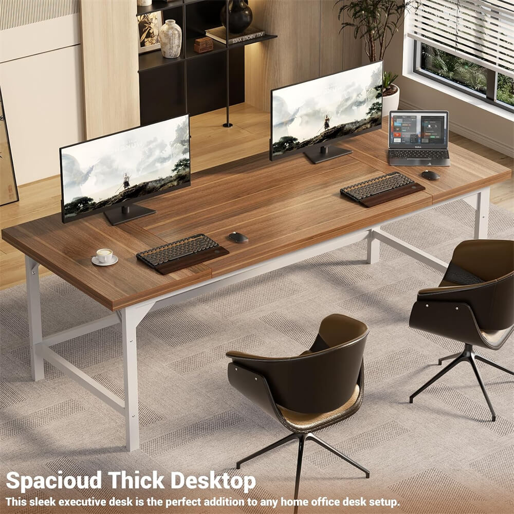 Large Computer Office Desk, 70.8 x 31.5 Inch Extra Long Executive Computer Desk, Heavy Duty 2 Person Desk