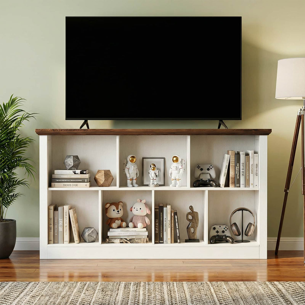 Cube Storage Organizer, Open Cube Bookshelf with Base