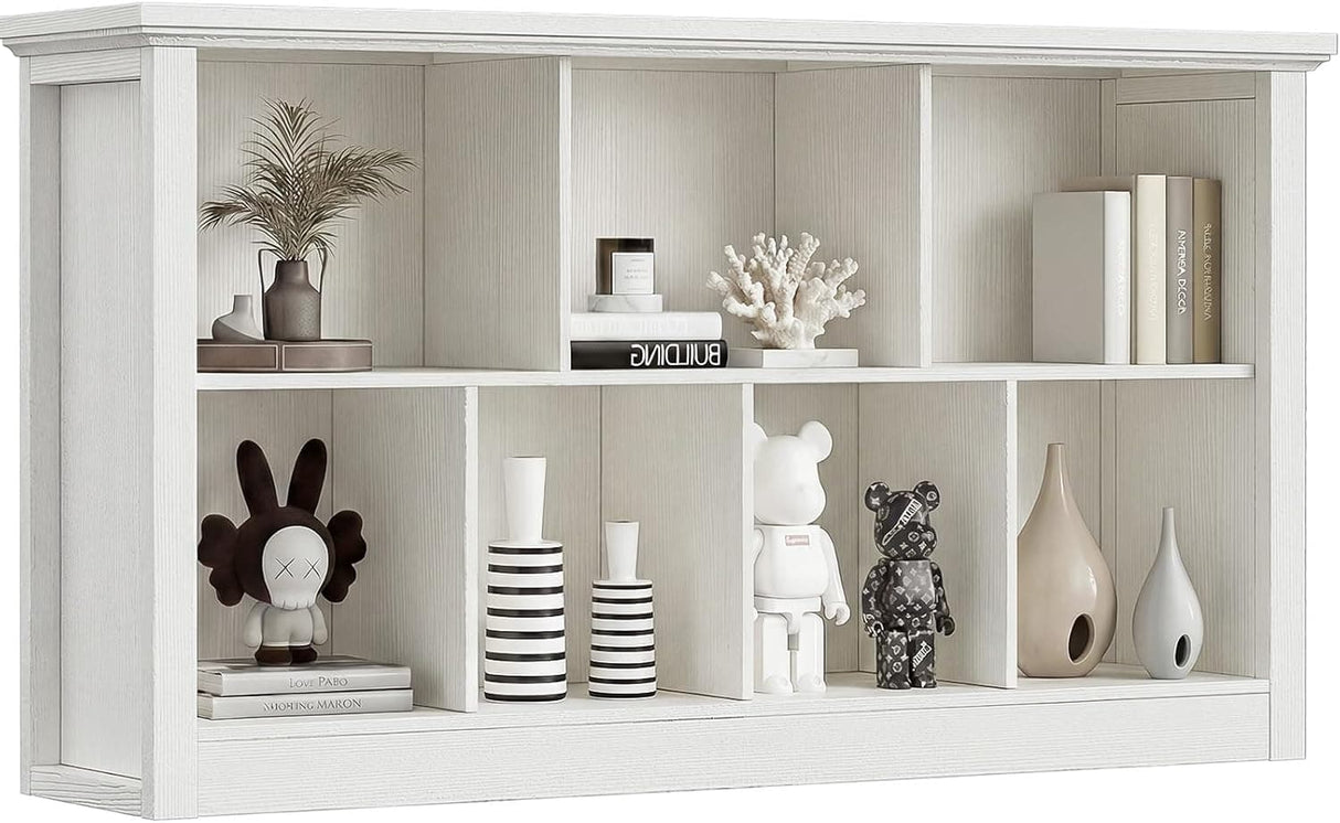 7-Cube Storage Bookcase, Modern Cube Storage Shelf Organizer, Wooden Bookshelf for Small Spaces, Living Room, Bedroom & Entryway