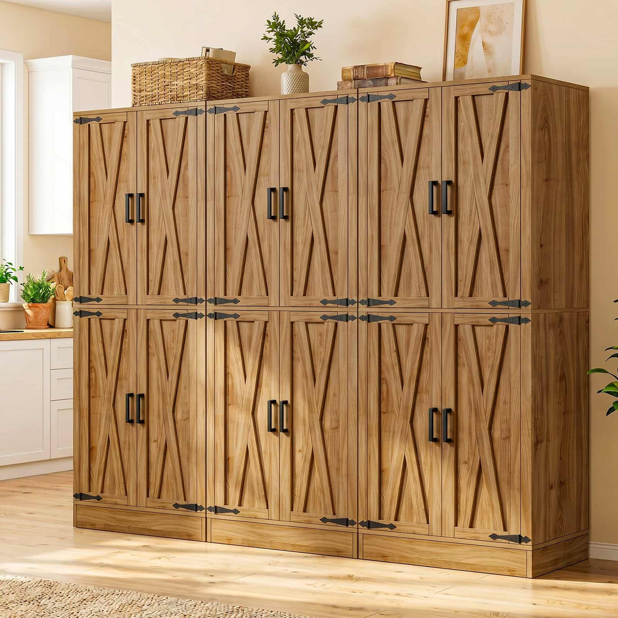 Kitchen Pantry Storage Cabinet, Freestanding Organizer