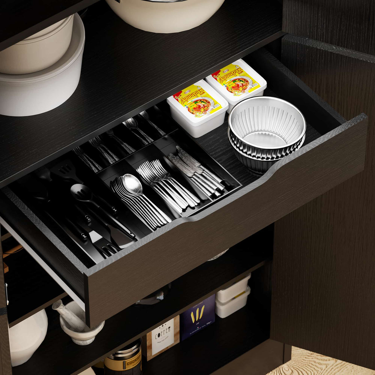 71 Inch Freestanding Farmhouse Kitchen Pantry Storage Cabinet