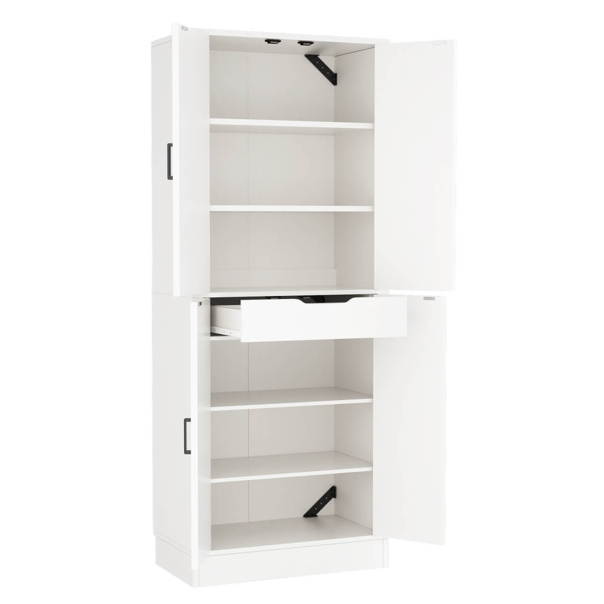 71 Inch Freestanding Farmhouse Kitchen Pantry Storage Cabinet