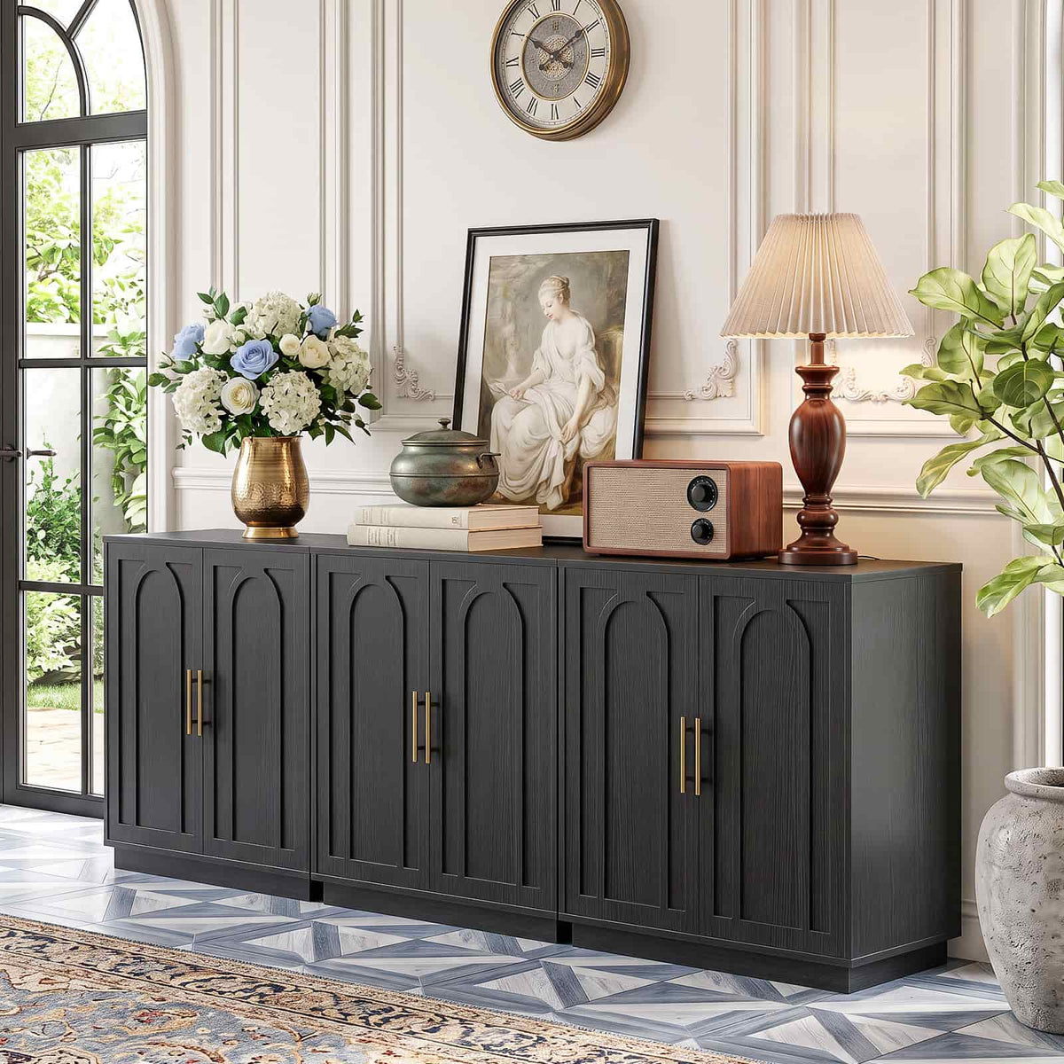 94.5" W Modern Sideboard Buffet Cabinet with Storage