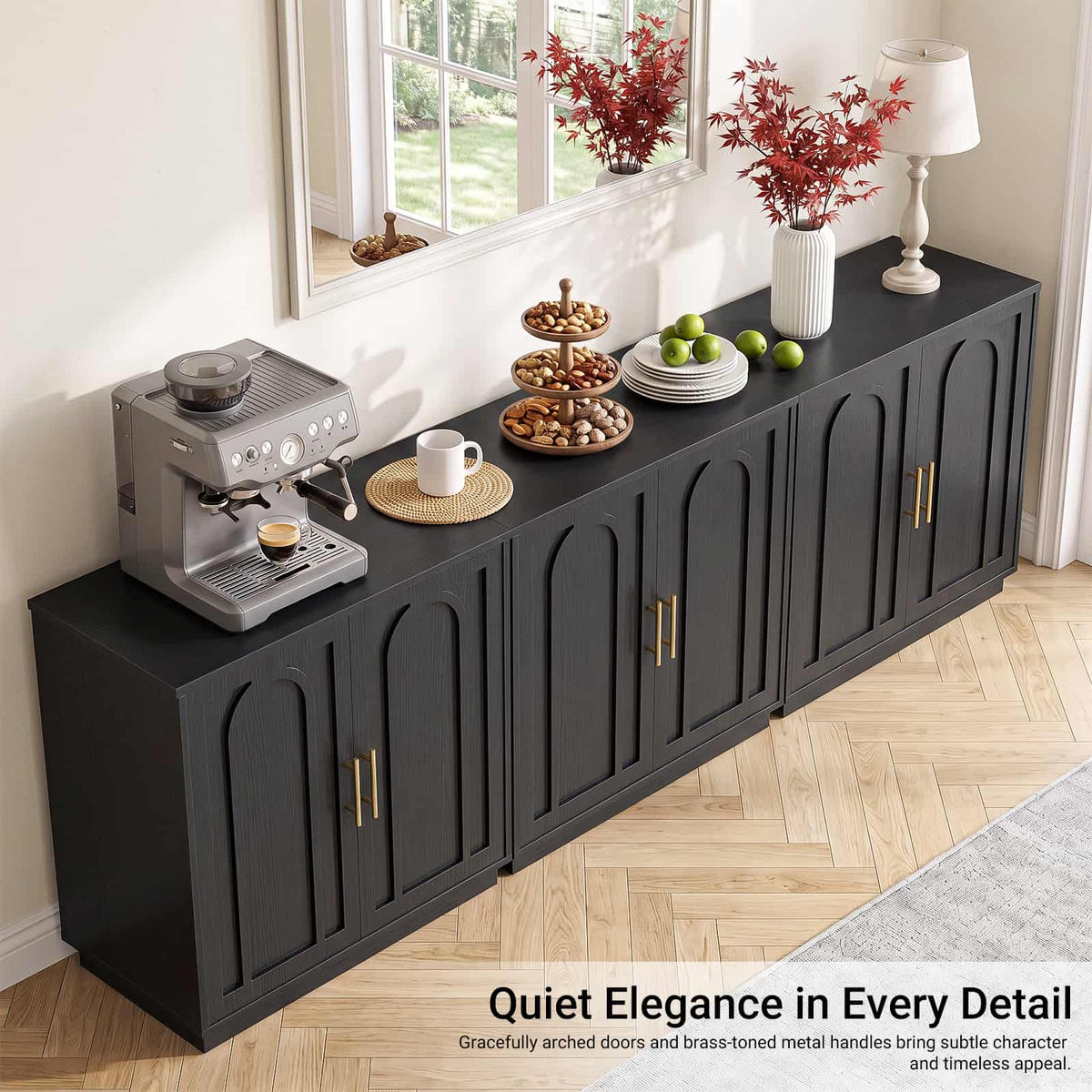 94.5" W Modern Sideboard Buffet Cabinet with Storage