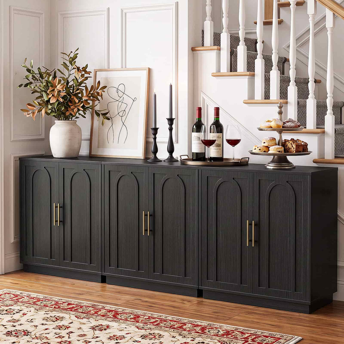 94.5" W Modern Sideboard Buffet Cabinet with Storage