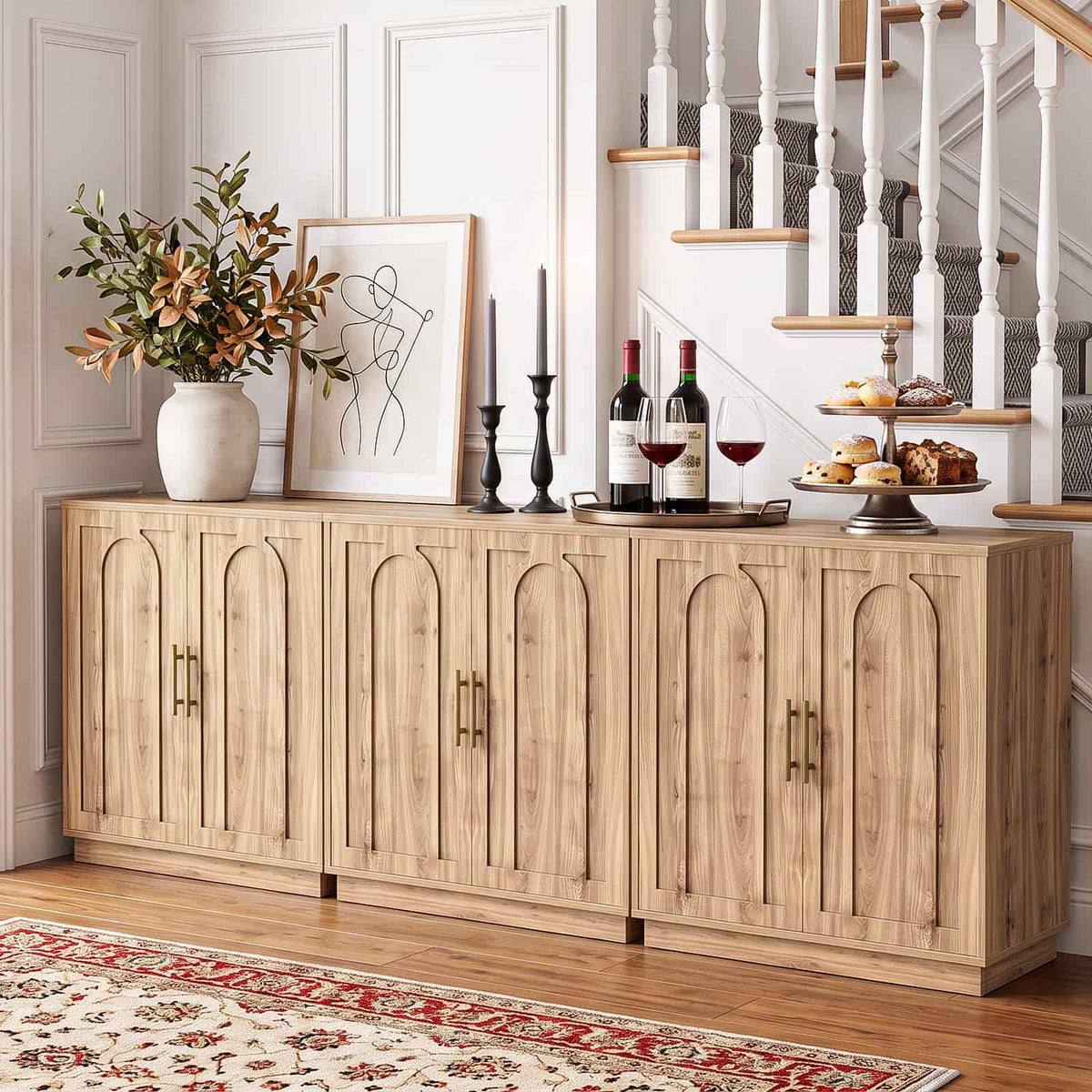 94.5" W Modern Sideboard Buffet Cabinet with Storage