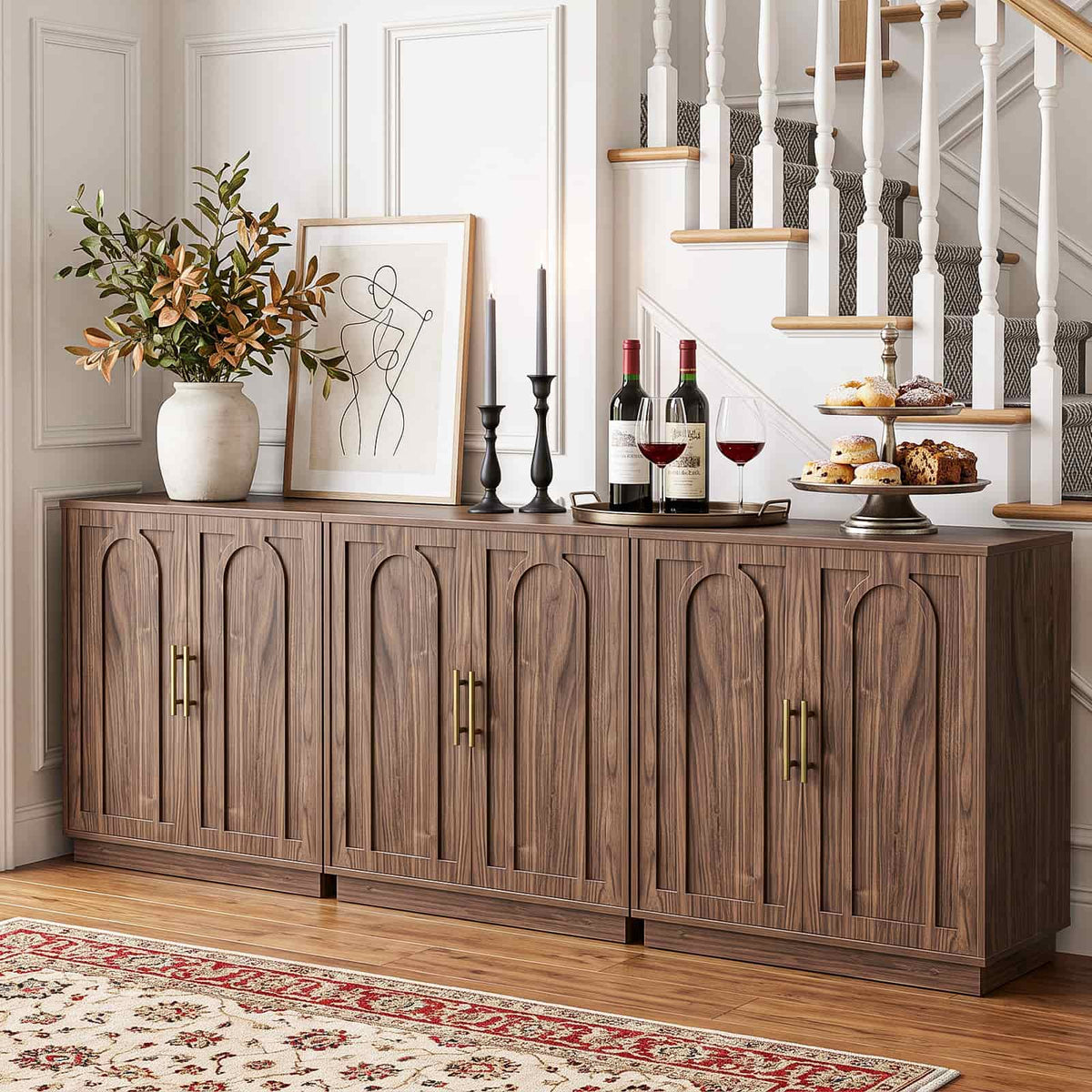 94.5" W Modern Sideboard Buffet Cabinet with Storage