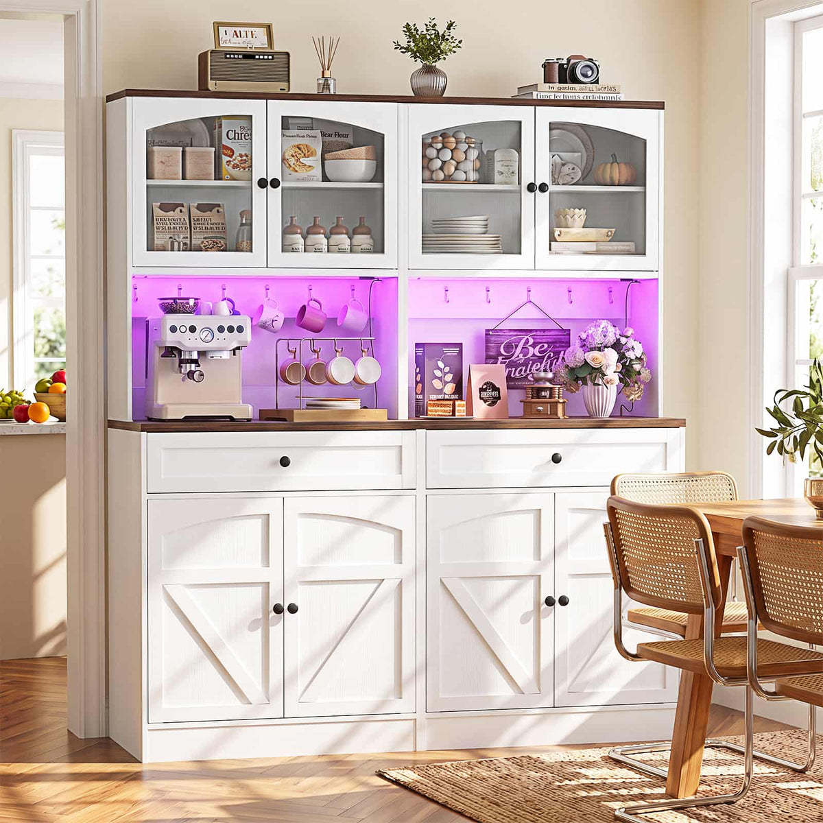 71" Tall Kitchen Pantry Storage Cabinet, Kitchen Hutch
