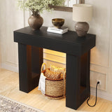 39'' Farmhouse Console Table with Power Outlet and Sensor Light