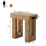 32'' Farmhouse Console Table with Power Outlet and Sensor Light