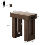 32'' Farmhouse Console Table with Power Outlet and Sensor Light