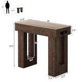 39'' Farmhouse Console Table with Power Outlet and Sensor Light