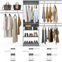 96'' Closet System with 5 Shelves & 3 Ajustable Shelf Towers