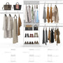 96'' Closet System with 5 Shelves & 3 Ajustable Shelf Towers