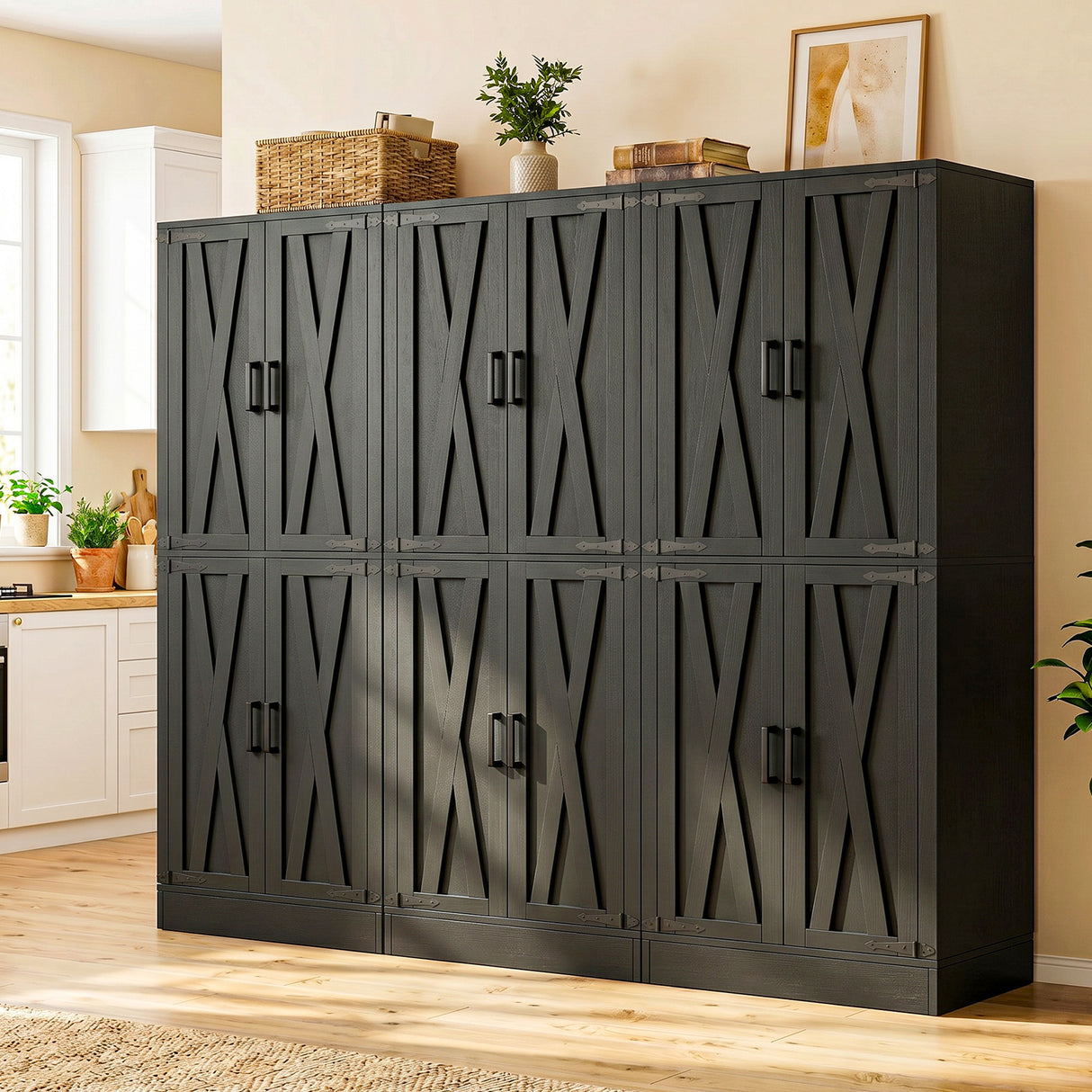 Kitchen Pantry Storage Cabinet, Freestanding Organizer