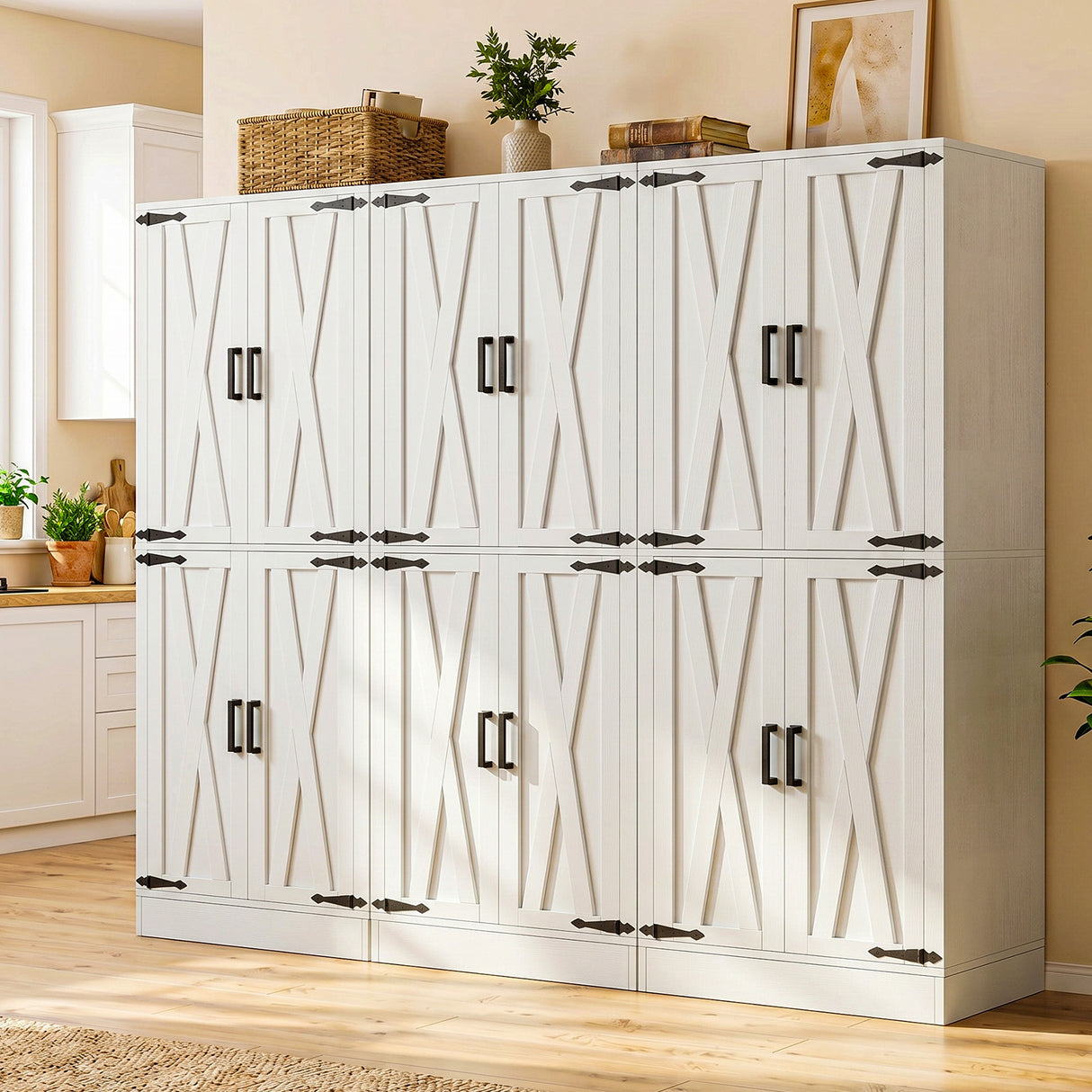 Kitchen Pantry Storage Cabinet, Freestanding Organizer