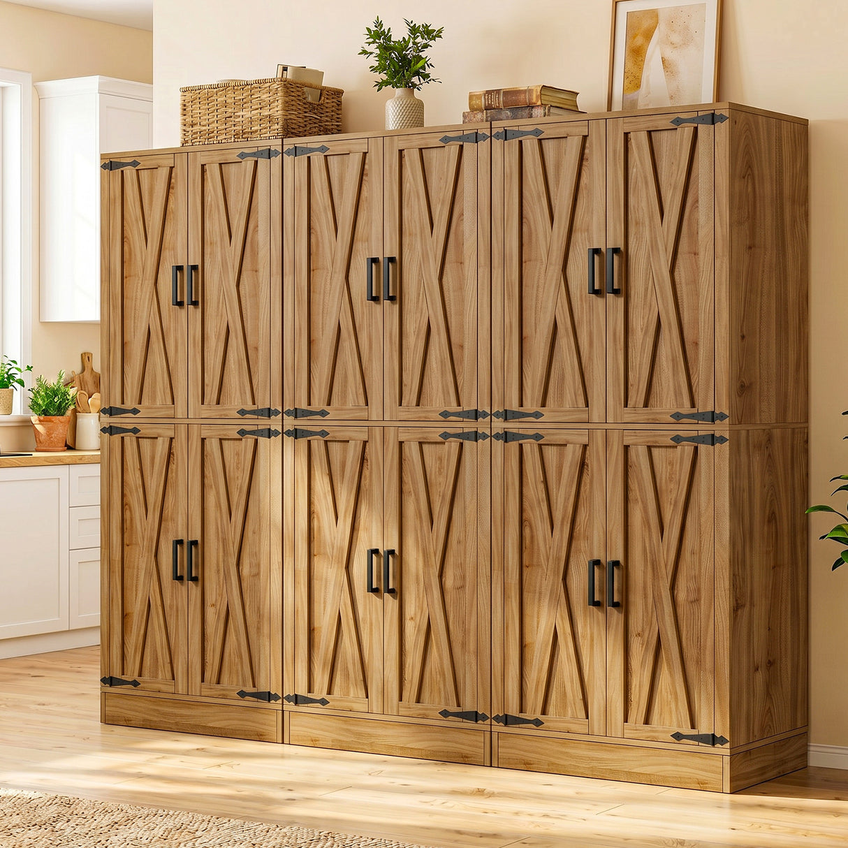 Kitchen Pantry Storage Cabinet, Freestanding Organizer