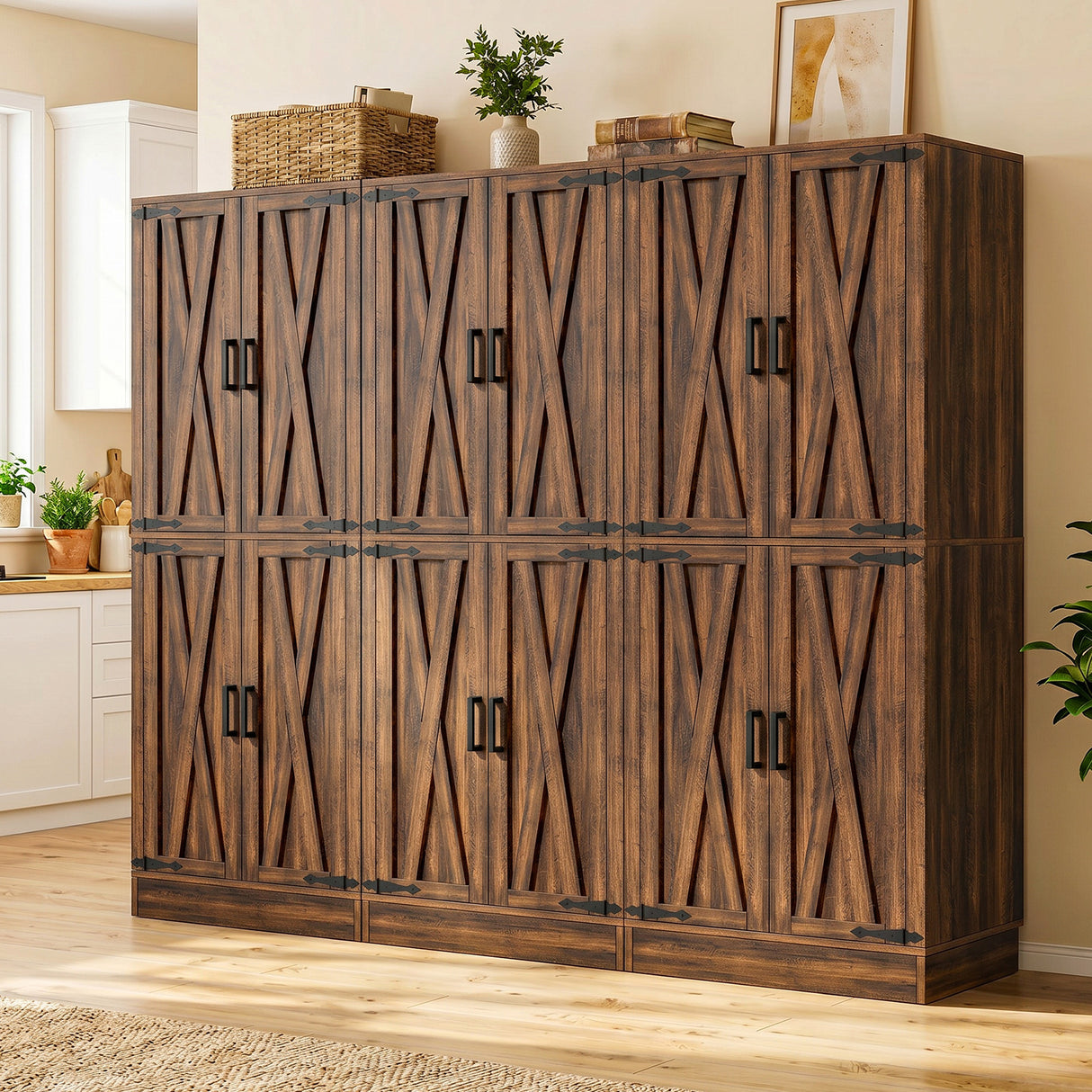 Kitchen Pantry Storage Cabinet, Freestanding Organizer