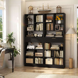 Tall Narrow Bookcase with Drawer, 6-Tier Storage Shelf with Cubes, Slim Bookshelf for Small Spaces, Living Room & Home Office
