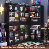 Tall Narrow Bookcase with Drawer, 6-Tier Storage Shelf with Cubes, Slim Bookshelf for Small Spaces, Living Room & Home Office