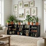 Extendable Ladder Bookshelf, Adjustable & L-Shaped Corner Bookcase, for Living Room, Bedroom & Office