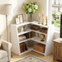 Extendable Ladder Bookshelf, Adjustable & L-Shaped Corner Bookcase, for Living Room, Bedroom & Office