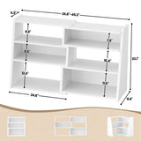 Extendable Ladder Bookshelf, Adjustable & L-Shaped Corner Bookcase, for Living Room, Bedroom & Office