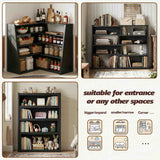 Extendable Ladder Bookshelf, Adjustable & L-Shaped Corner Bookcase, for Living Room, Bedroom & Office