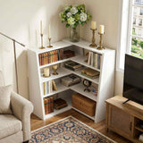 Extendable Ladder Bookshelf, Adjustable & L-Shaped Corner Bookcase, for Living Room, Bedroom & Office