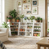 Extendable Ladder Bookshelf, Adjustable & L-Shaped Corner Bookcase, for Living Room, Bedroom & Office