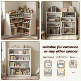 Extendable Ladder Bookshelf, Adjustable & L-Shaped Corner Bookcase, for Living Room, Bedroom & Office