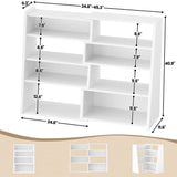 Extendable Ladder Bookshelf, Adjustable & L-Shaped Corner Bookcase, for Living Room, Bedroom & Office