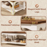 2-Tier Framhouse Coffee Table with Storage