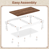 2-Tier Framhouse Coffee Table with Storage