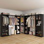 3-in-1 Walk in Closet System with Drawers and Shelves, Heavy Duty Closet Organizer System, 80'' Height, 2000 LBS Weight Capacity