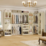 3-in-1 Walk in Closet System with Drawers and Shelves, Heavy Duty Closet Organizer System, 80'' Height, 2000 LBS Weight Capacity