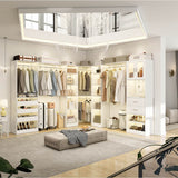 3-in-1 Walk in Closet System with Drawers and Shelves, Heavy Duty Closet Organizer System, 80'' Height, 2000 LBS Weight Capacity