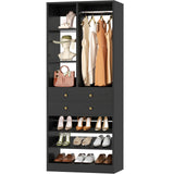 28-Inch Freestanding Closet Organizer with 2 Drawers and Shelves