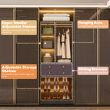 28-Inch Freestanding Closet Organizer with 2 Drawers and Shelves