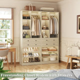 28-Inch Freestanding Closet Organizer with 2 Drawers and Shelves