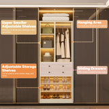 28-Inch Freestanding Closet Organizer with 2 Drawers and Shelves