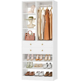 28-Inch Freestanding Closet Organizer with 2 Drawers and Shelves