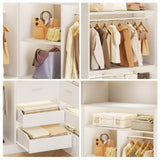 72 inch Walk in Closet Organizer with Drawers, Shelves and Hanging Rods, 2 Packs